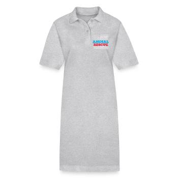 American Flag Animal Rescue Volunteer Shelter - Stanley/Stella PAIGER Organic Women’s Polo Dress - black - Front