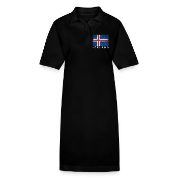 Iceland - Stanley/Stella Frauen Bio-Polokleid PAIGER - Schwarz - Vorne