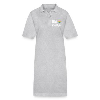 LGBT Pride Month - Liebe mehr - Stanley/Stella Frauen Bio-Polokleid PAIGER - Schwarz - Vorne