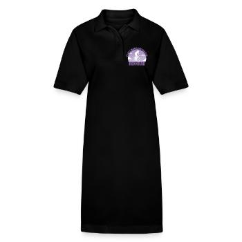 Echte Mädchen fahren Rennrad! Fahrrad Geschenk - Stanley/Stella Frauen Bio-Polokleid PAIGER - Schwarz - Vorne