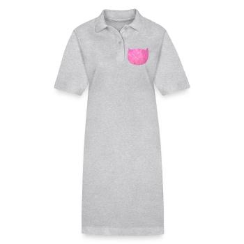 Cat Fluffy Fur Fur pink Fan Cat Love - Stanley/Stella PAIGER Organic Women’s Polo Dress - black - Front