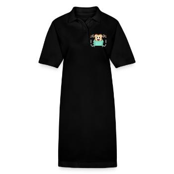 Pain Grille-pain Halloween - Robe polo bio PAIGER Stanley/Stella Femme - noir - Devant