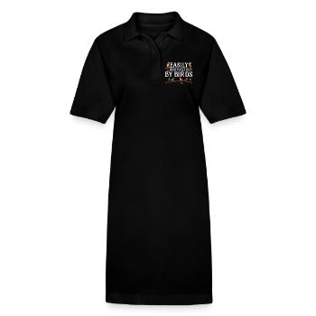 Leicht von Vögeln abgelenkt - Stanley/Stella Frauen Bio-Polokleid PAIGER - Schwarz - Vorne