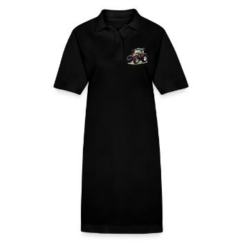 Tracteur - Robe polo bio PAIGER Stanley/Stella Femme - noir - Devant