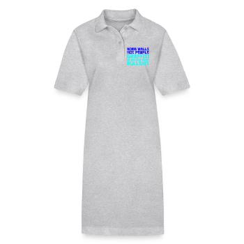 Frieden Graffiti - Stanley/Stella Frauen Bio-Polokleid PAIGER - Schwarz - Vorne