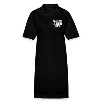 Heart in chaos - Stanley/Stella PAIGER Organic Women’s Polo Dress - black - Front