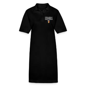 Originaire d’Andorre, né en Andorre - Robe polo bio PAIGER Stanley/Stella Femme - noir - Devant
