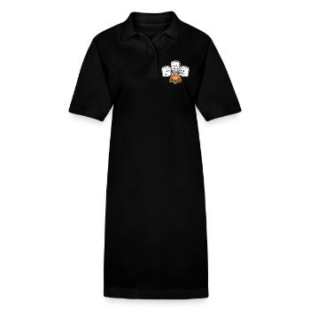 Kuschelige Marshmallows am Lagerfeuer - Stanley/Stella Frauen Bio-Polokleid PAIGER - Schwarz - Vorne