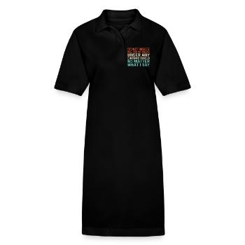Do Not Invite Me To Afters Rave Party Festival - Stanley/Stella Frauen Bio-Polokleid PAIGER - Schwarz - Vorne