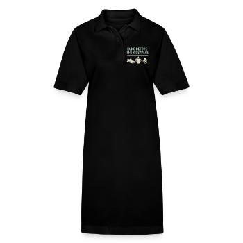 Laufende Mama, Papa, Joggende Eltern - Stanley/Stella Frauen Bio-Polokleid PAIGER - Schwarz - Vorne