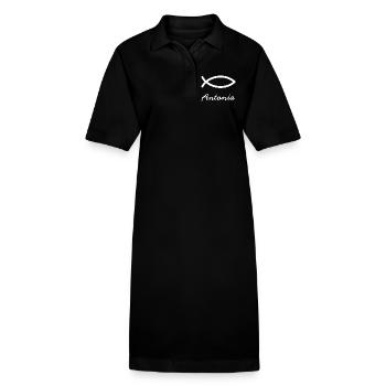 Antonia Christian name with A maiden name baptism - Stanley/Stella PAIGER Organic Women’s Polo Dress - black - Front