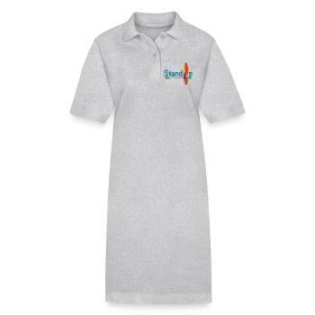 Stand up paddling lettering with paddle board - Stanley/Stella PAIGER Organic Women’s Polo Dress - black - Front