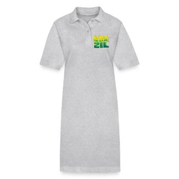 Lettrage brésilien aux couleurs nationales - Robe polo bio PAIGER Stanley/Stella Femme - noir - Devant