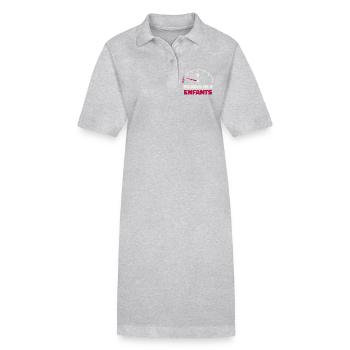 Maman de 6 Enfants Jauge Essence Humour Fatigue - Robe polo bio PAIGER Stanley/Stella Femme - noir - Devant