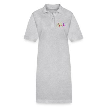 Art - Design abstrait de taches de couleur - Art - Robe polo bio PAIGER Stanley/Stella Femme - noir - Devant