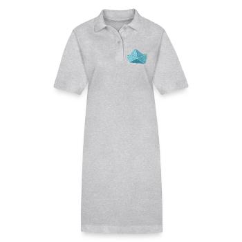 Papierboot Fisch Schuppen urlaubsreif Schiff Boot - Stanley/Stella Frauen Bio-Polokleid PAIGER - Schwarz - Vorne