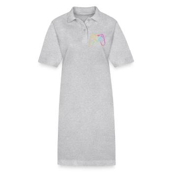 Croquis de jeux vidéo - Robe polo bio PAIGER Stanley/Stella Femme - noir - Devant