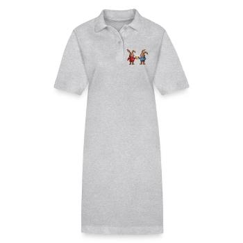 Fête de lapins de bière de Pâques Festons Santé Pâques - Robe polo bio PAIGER Stanley/Stella Femme - noir - Devant
