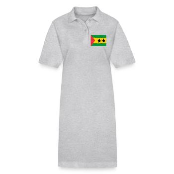 Drapeau de São Tomé-et-Príncipe - Robe polo bio PAIGER Stanley/Stella Femme - noir - Devant