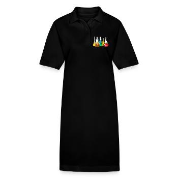 Bunte Laborgläser Kollektion - Stanley/Stella Frauen Bio-Polokleid PAIGER - Schwarz - Vorne