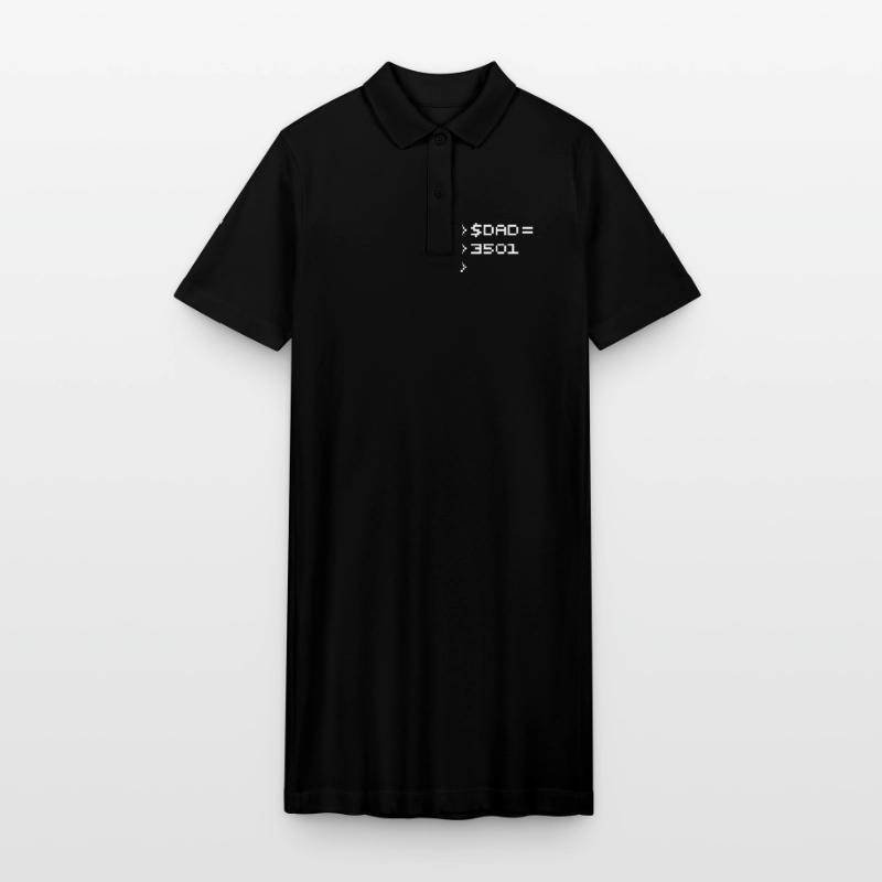 DAD Terminal de Pixels Nerd Code 8-Bits Rétro Robe polo bio PAIGER Stanley/Stella Femme