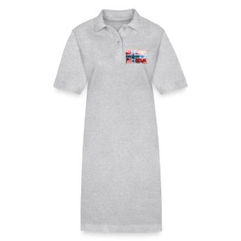 Norwegian flag - Stanley/Stella PAIGER Organic Women’s Polo Dress - black - Front