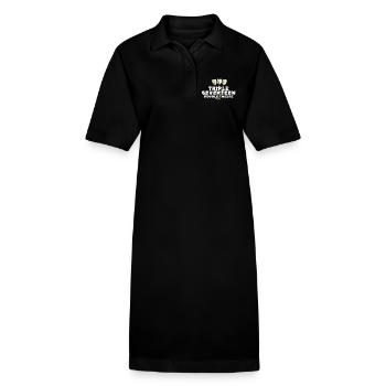 Vintage 1975 Darts Checkout - Stanley/Stella PAIGER Organic Women’s Polo Dress - black - Front