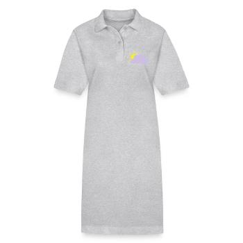 Le soleil pointe le bout de son nez derrière les nuages - Robe polo bio PAIGER Stanley/Stella Femme - noir - Devant