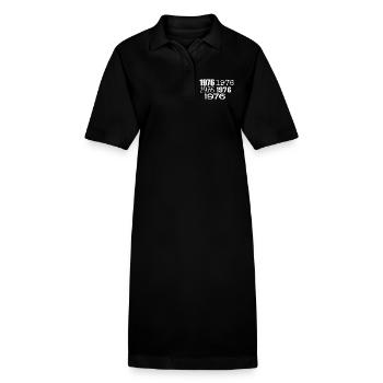 1976 - Stanley/Stella PAIGER Organic Women’s Polo Dress - black - Front