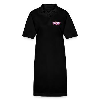 Graffiti horizontal de New York 3 - Robe polo bio PAIGER Stanley/Stella Femme - noir - Devant