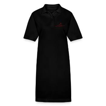 Ligne d’horizon de Ratisbonne rouge - Robe polo bio PAIGER Stanley/Stella Femme - noir - Devant