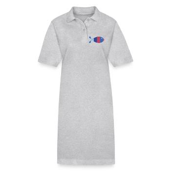 POISSON - Robe polo bio PAIGER Stanley/Stella Femme - noir - Devant