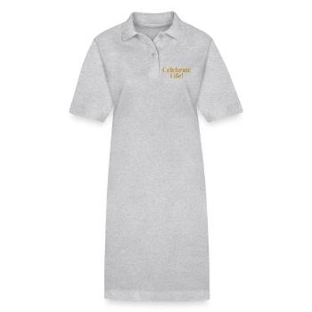 Celebrate Life - Stanley/Stella PAIGER Organic Women’s Polo Dress - black - Front