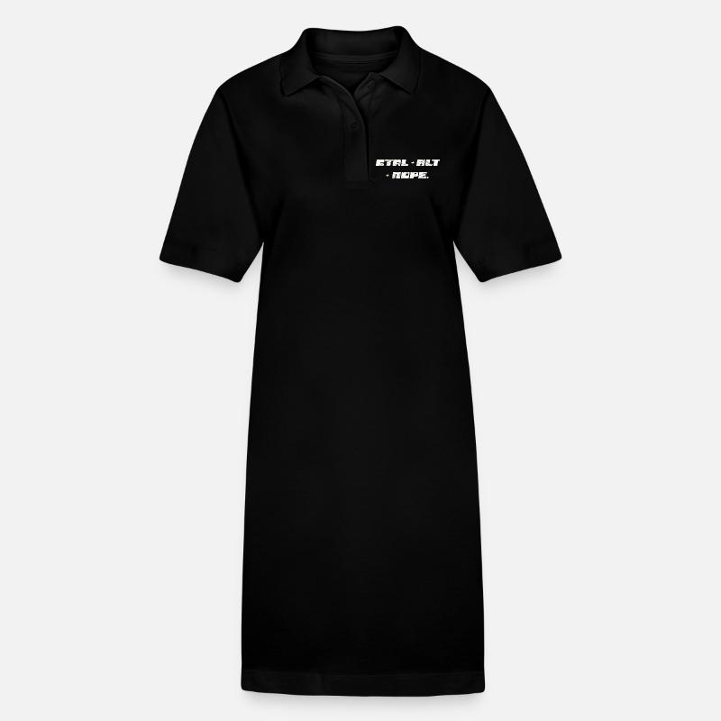 CTRL ALT NOPE - Stanley/Stella Frauen Bio-Polokleid PAIGER - Schwarz