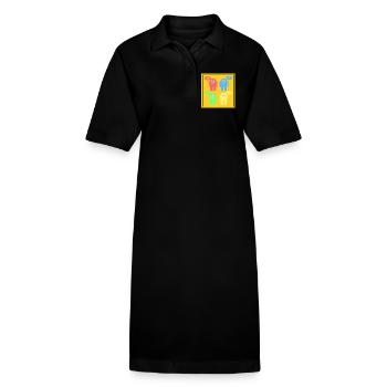 Lustige Männchen - Stanley/Stella Frauen Bio-Polokleid PAIGER - Schwarz - Vorne