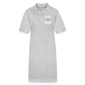 70 Jahre alt, 70 Jahre alt, ich bin 70 Jahre alt - Stanley/Stella Frauen Bio-Polokleid PAIGER - Schwarz - Vorne