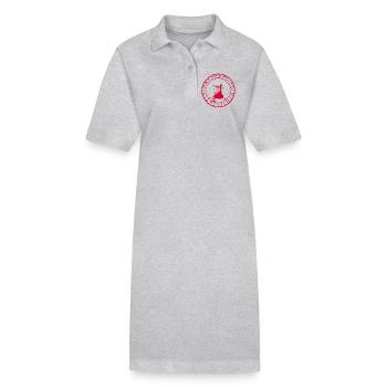 Rotes Wikinger-Langschiff und Kompass - Stanley/Stella Frauen Bio-Polokleid PAIGER - Schwarz - Vorne