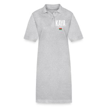 Kaya Burkina Faso - Robe polo bio PAIGER Stanley/Stella Femme - noir - Devant