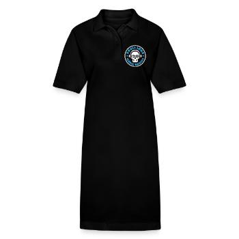 Crâne Skull Loud – Musiksüchtiger - Stanley/Stella Frauen Bio-Polokleid PAIGER - Schwarz - Vorne