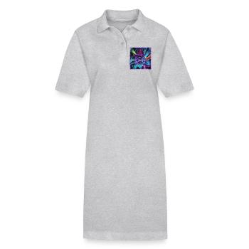 Retro Rave Electro - Stanley/Stella PAIGER Organic Women’s Polo Dress - black - Front