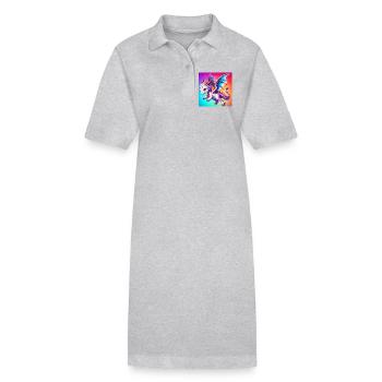 dragon - Stanley/Stella PAIGER Organic Women’s Polo Dress - black - Front