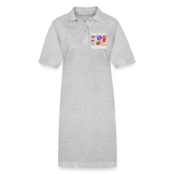 Retour rétro au design vintage des années 80 - Robe polo bio PAIGER Stanley/Stella Femme - noir - Devant