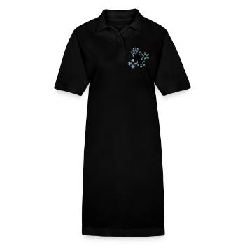 Skier mit Schneeflocken - Stanley/Stella Frauen Bio-Polokleid PAIGER - Schwarz - Vorne