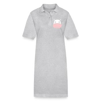 Nilpferd Kopf Gesicht Maske Lächeln - Stanley/Stella Frauen Bio-Polokleid PAIGER - Schwarz - Vorne