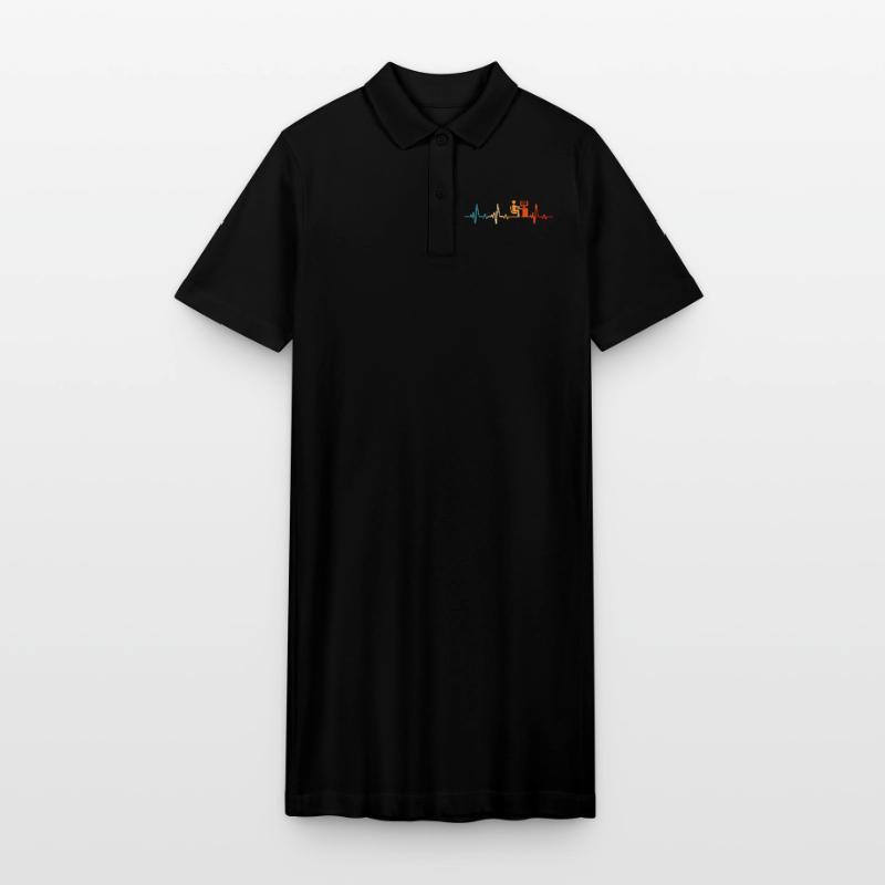 Programmierer Retro Herzschlag Informatiker code Stanley/Stella Frauen Bio-Polokleid PAIGER