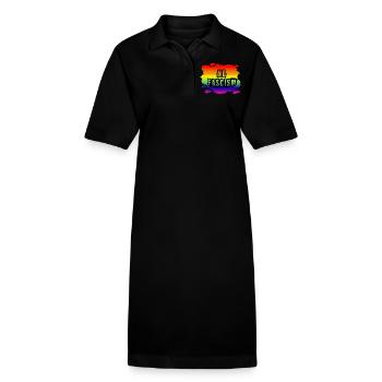 Stop AfD contre la droite, la démocratie, la diversité, la gauche - Robe polo bio PAIGER Stanley/Stella Femme - noir - Devant