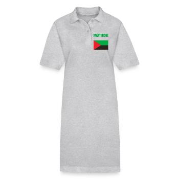 T-shirt drapeau Martinique Antilles - Robe polo bio PAIGER Stanley/Stella Femme - noir - Devant