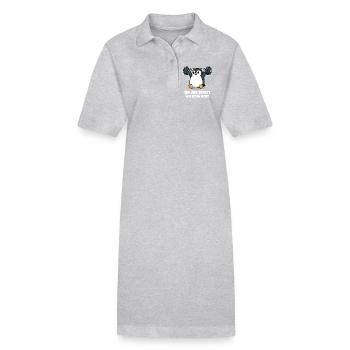 Penguin Weightlifting Saying - Stanley/Stella PAIGER Organic Women’s Polo Dress - black - Front