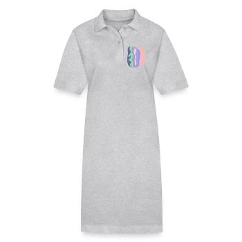 Pastel Wave Layers - Stanley/Stella PAIGER Organic Women’s Polo Dress - black - Front