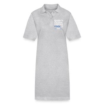 Quoi ? l'alcool c'est pas cool ? Replique culte - Robe polo bio PAIGER Stanley/Stella Femme - noir - Devant